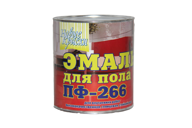 Емаль алкідна НОВІ ФАРБИ ПФ-266, глянець червоно-коричневий, 2,8кг